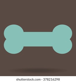 Dog bone vector icon. Pets food symbol 