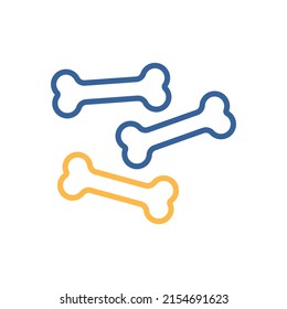 Dog bone vector isolated icon. Pet animal sign. Graph symbol for pet and veterinary web site and apps design, logo, app, UI