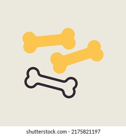 Dog bone vector isolated icon. Pet animal sign. Graph symbol for pet and veterinary web site and apps design, logo, app, UI