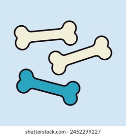 Dog bone vector isolated icon. Pet animal sign. Graph symbol for pet and veterinary web site and apps design, logo, app, UI