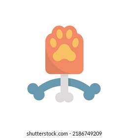 Dog Bone vector Solid Icon Design illustration. Halloween Symbol on White background EPS 10 File