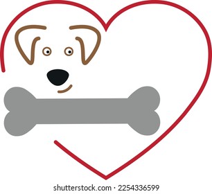 Dog and bone, dog, vet and dog school logo