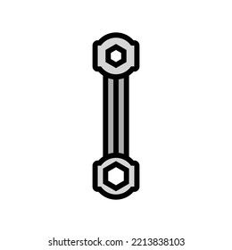 dog bone wrench tool color icon vector. dog bone wrench tool sign. isolated symbol illustration