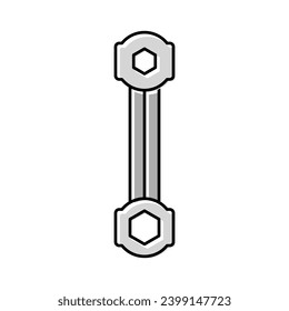 dog bone wrench tool color icon vector. dog bone wrench tool sign. isolated symbol illustration