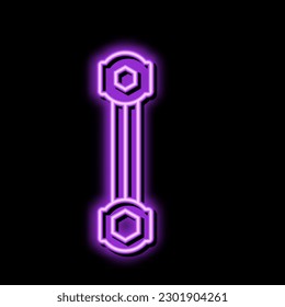 dog bone wrench tool neon light sign vector. dog bone wrench tool illustration