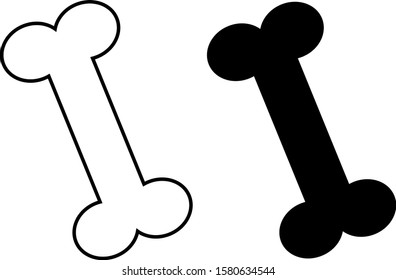 Dog bones in black and white 
