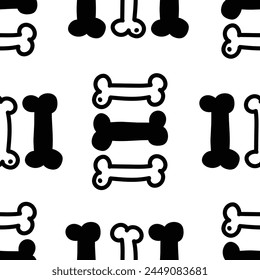 Dog bones. Funny children's seamless pattern. Can be used in textile industry, paper, background, scrapbooking.Vector.