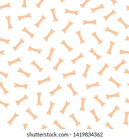Dog bones pattern. Simple seamless background. Vector illustration.