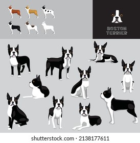 Dog Boston Terrier Cartoon Vector Illustration Stock Vector (Royalty ...