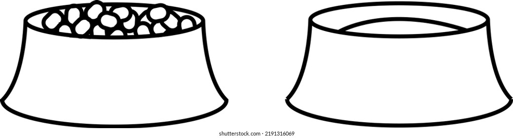 Dog boul icon. Line vector illustration isolated on white background. 