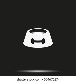 Dog bowl icon.