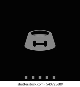 Dog bowl icon.
