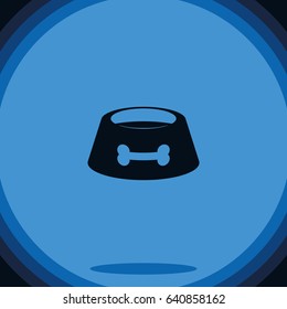 Dog bowl icon.