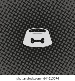 Dog bowl icon.