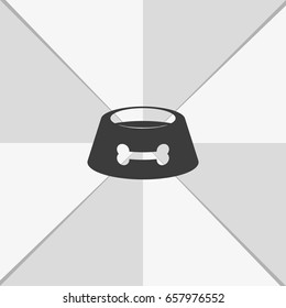 Dog bowl icon.
