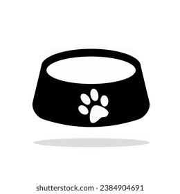 Dog bowl icon.  Animal feed in a bowl. Symbol for website design, logo, app, UI. Vector illustration.