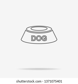 Dog bowl icon. Vector concept illustration for design.