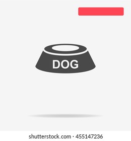 Dog bowl icon. Vector concept illustration for design.