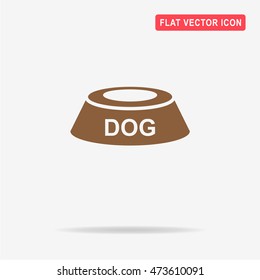 Dog bowl icon. Vector concept illustration for design.