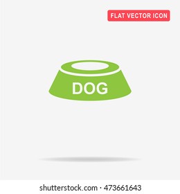 Dog bowl icon. Vector concept illustration for design.