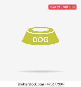 Dog bowl icon. Vector concept illustration for design.