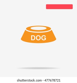 Dog bowl icon. Vector concept illustration for design.