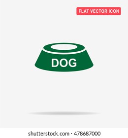 Dog bowl icon. Vector concept illustration for design.