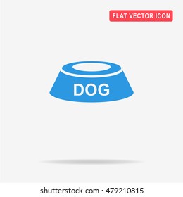 Dog bowl icon. Vector concept illustration for design.