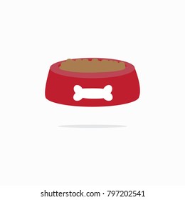 Dog bowl vector