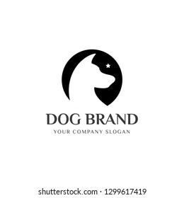 Dog Brand Logo , illustration And Vector