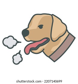 Dog Breath vector icon for commercial use