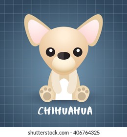 Dog Breed : Chihuahua : Vector Illustration