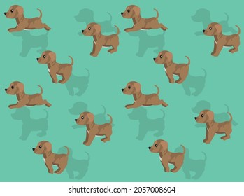 Dog Breed Cimarron Uruguayo Cartoon Seamless Wallpaper Background