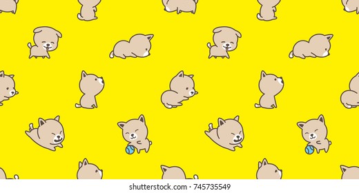 dog breed french bulldog puppy doodle seamless pattern vector wallpaper background