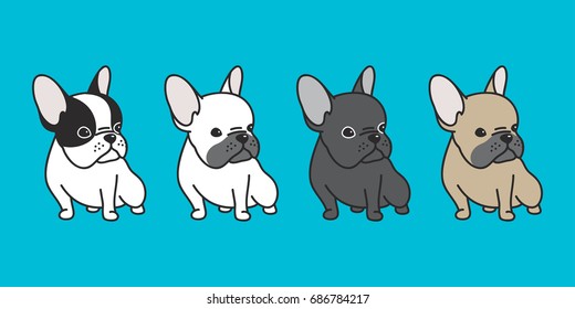 Dog breed. Dog icon. french bulldog illustration vector