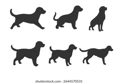 Dog Breed Icons . vector illustration isolated on white background