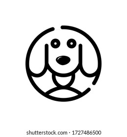 Dog Breed Line Art Logo template