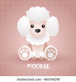 Dog Breed : Poodle : Vector Illustration