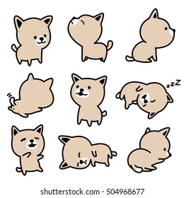 Dog breed Puppy pet beagle french bulldog terrier pug vector illustration cartoon vector illustration Brown