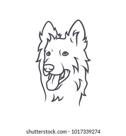 Dog Breed - vector logo/icon illustration mascot
