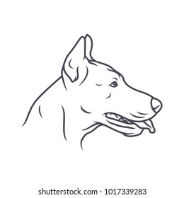 Dog Breed - vector logo/icon illustration mascot
