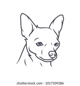 Dog Breed - vector logo/icon illustration mascot
