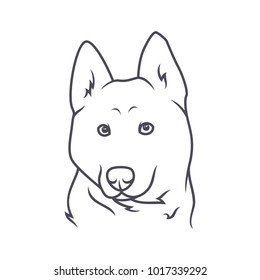 Dog Breed - vector logo/icon illustration mascot
