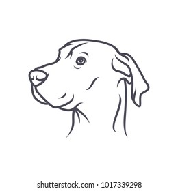 Dog Breed - vector logo/icon illustration mascot
