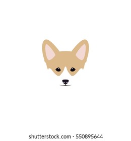 Dog breed: Welsh Corgi Pembroke. Vector illustration.