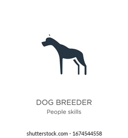 Dog breeder icon vector. Trendy flat dog breeder icon from people skills collection isolated on white background. Vector illustration can be used for web and mobile graphic design, logo, eps10