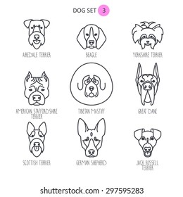 dog breeds set