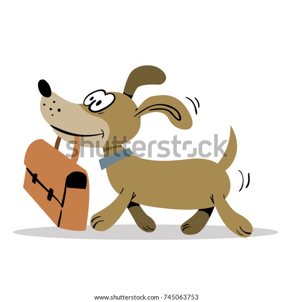 Dog Briefcase Stock Vector (Royalty Free) 745063753 | Shutterstock