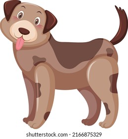 Un perro con manchas de color marrón marcadas ilustración