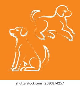 Dog ,Dog Brush , Dog Drawing ,Dog Line